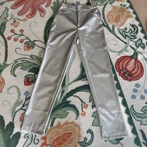 New silver faux leather pants